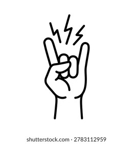 Rock n roll hand
