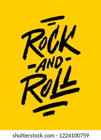 Rock n Roll Handwritten lettering vector