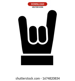 rock n roll icon or logo isolated sign symbol vector illustration - high quality black style vector icons
