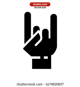 rock n roll icon or logo isolated sign symbol vector illustration - high quality black style vector icons
