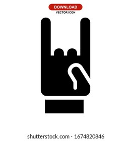 rock n roll icon or logo isolated sign symbol vector illustration - high quality black style vector icons
