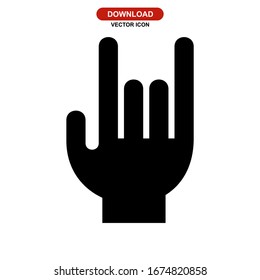 rock n roll icon or logo isolated sign symbol vector illustration - high quality black style vector icons
