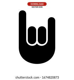 rock n roll icon or logo isolated sign symbol vector illustration - high quality black style vector icons
