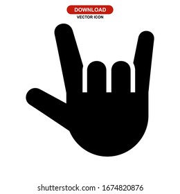 rock n roll icon or logo isolated sign symbol vector illustration - high quality black style vector icons
