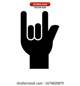 rock n roll icon or logo isolated sign symbol vector illustration - high quality black style vector icons
