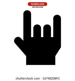 rock n roll icon or logo isolated sign symbol vector illustration - high quality black style vector icons
