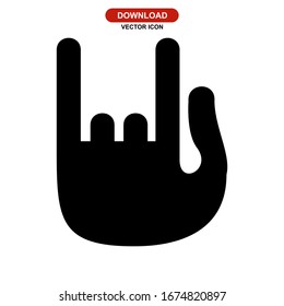 rock n roll icon or logo isolated sign symbol vector illustration - high quality black style vector icons
