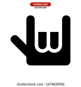 rock n roll icon or logo isolated sign symbol vector illustration - high quality black style vector icons
