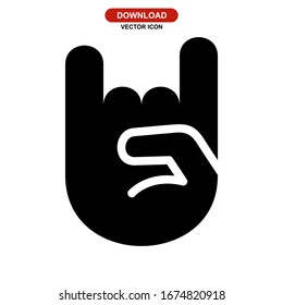rock n roll icon or logo isolated sign symbol vector illustration - high quality black style vector icons
