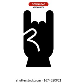 rock n roll icon or logo isolated sign symbol vector illustration - high quality black style vector icons
