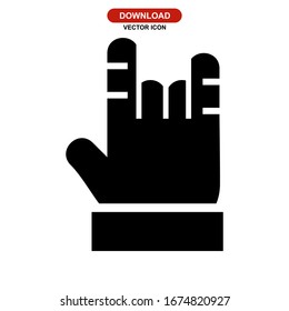 rock n roll icon or logo isolated sign symbol vector illustration - high quality black style vector icons
