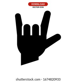 rock n roll icon or logo isolated sign symbol vector illustration - high quality black style vector icons
