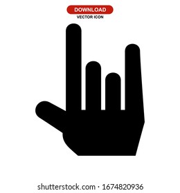 rock n roll icon or logo isolated sign symbol vector illustration - high quality black style vector icons
