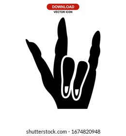 rock n roll icon or logo isolated sign symbol vector illustration - high quality black style vector icons
