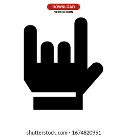 rock n roll icon or logo isolated sign symbol vector illustration - high quality black style vector icons
