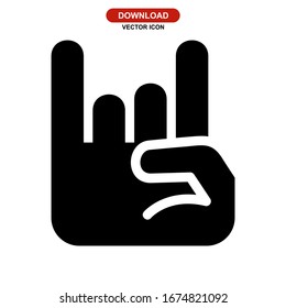 rock n roll icon or logo isolated sign symbol vector illustration - high quality black style vector icons
