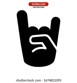 rock n roll icon or logo isolated sign symbol vector illustration - high quality black style vector icons
