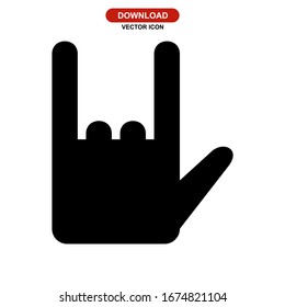 rock n roll icon or logo isolated sign symbol vector illustration - high quality black style vector icons
