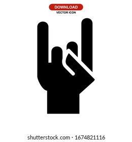 rock n roll icon or logo isolated sign symbol vector illustration - high quality black style vector icons
