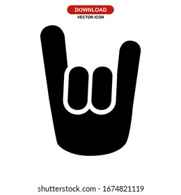 rock n roll icon or logo isolated sign symbol vector illustration - high quality black style vector icons
