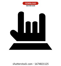 rock n roll icon or logo isolated sign symbol vector illustration - high quality black style vector icons
