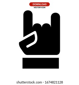 rock n roll icon or logo isolated sign symbol vector illustration - high quality black style vector icons
