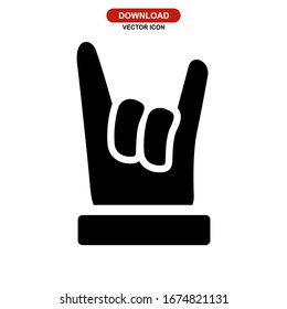 rock n roll icon or logo isolated sign symbol vector illustration - high quality black style vector icons
