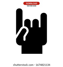 rock n roll icon or logo isolated sign symbol vector illustration - high quality black style vector icons
