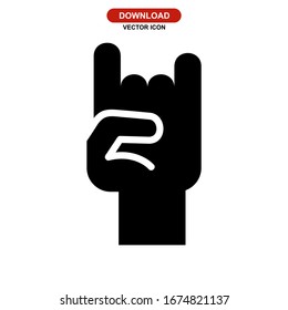rock n roll icon or logo isolated sign symbol vector illustration - high quality black style vector icons
