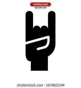 rock n roll icon or logo isolated sign symbol vector illustration - high quality black style vector icons
