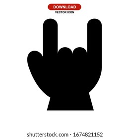 rock n roll icon or logo isolated sign symbol vector illustration - high quality black style vector icons
