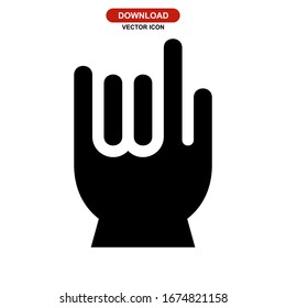 rock n roll icon or logo isolated sign symbol vector illustration - high quality black style vector icons
