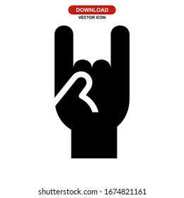 rock n roll icon or logo isolated sign symbol vector illustration - high quality black style vector icons
