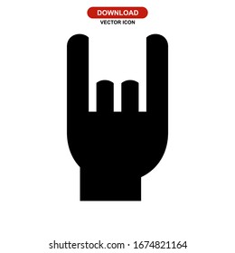 rock n roll icon or logo isolated sign symbol vector illustration - high quality black style vector icons
