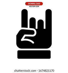 rock n roll icon or logo isolated sign symbol vector illustration - high quality black style vector icons
