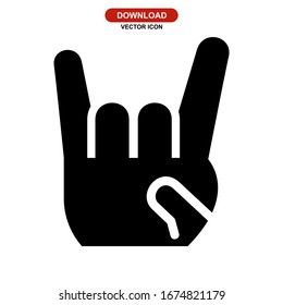 rock n roll icon or logo isolated sign symbol vector illustration - high quality black style vector icons
