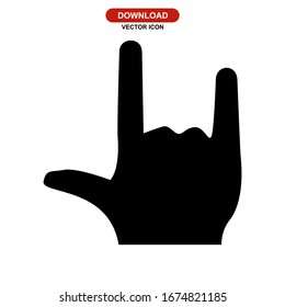rock n roll icon or logo isolated sign symbol vector illustration - high quality black style vector icons
