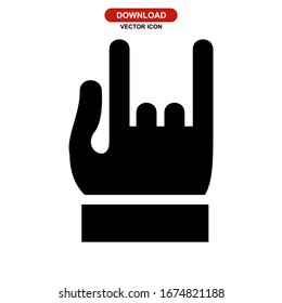 rock n roll icon or logo isolated sign symbol vector illustration - high quality black style vector icons
