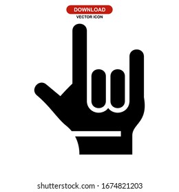 rock n roll icon or logo isolated sign symbol vector illustration - high quality black style vector icons
