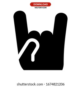 rock n roll icon or logo isolated sign symbol vector illustration - high quality black style vector icons
