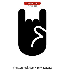 rock n roll icon or logo isolated sign symbol vector illustration - high quality black style vector icons
