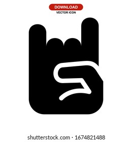 rock n roll icon or logo isolated sign symbol vector illustration - high quality black style vector icons
