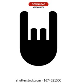 rock n roll icon or logo isolated sign symbol vector illustration - high quality black style vector icons
