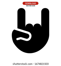 rock n roll icon or logo isolated sign symbol vector illustration - high quality black style vector icons
