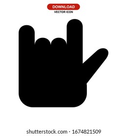 rock n roll icon or logo isolated sign symbol vector illustration - high quality black style vector icons
