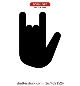 rock n roll icon or logo isolated sign symbol vector illustration - high quality black style vector icons
