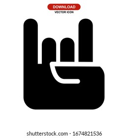 rock n roll icon or logo isolated sign symbol vector illustration - high quality black style vector icons

