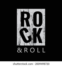 Rock N Roll Illustration Typography Perfect Stock Vector (Royalty Free ...