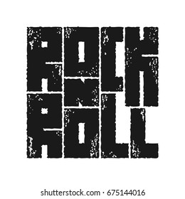 Rock n Roll lettering