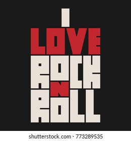 Rock n Roll lettering